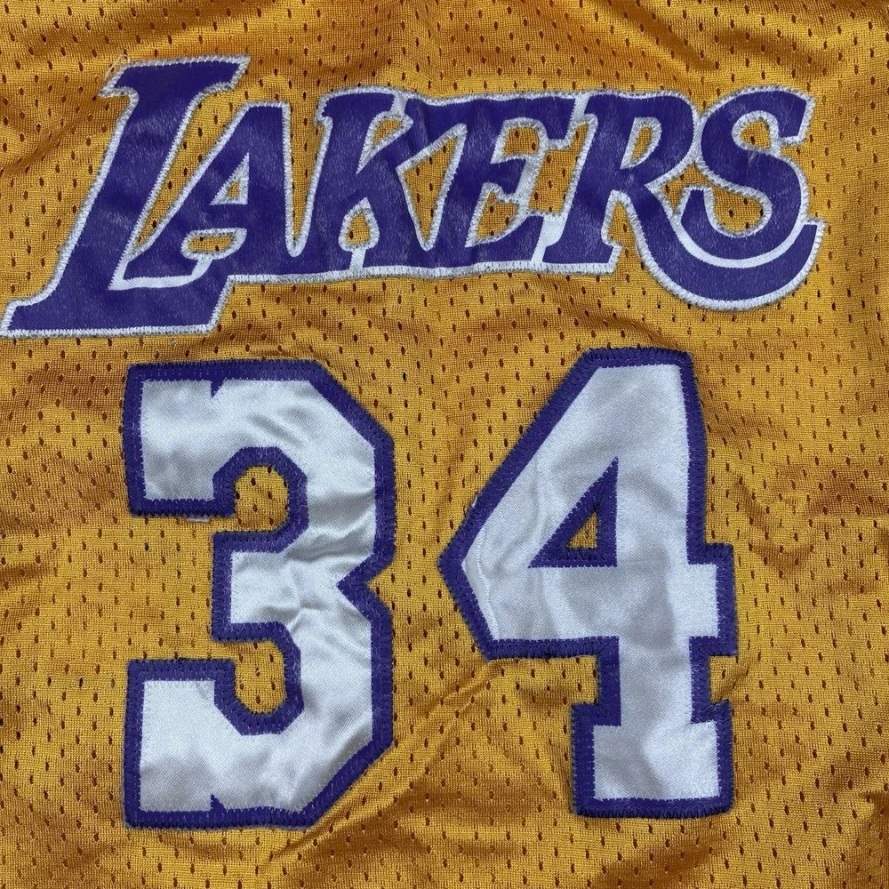 Vintage Nike Shaquille O'Neal LA Lakers‎ Swingman Jersey Youth L Y2K NBA